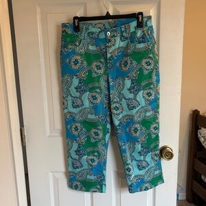 Liz Claiborne Vibrant Paisley Capris